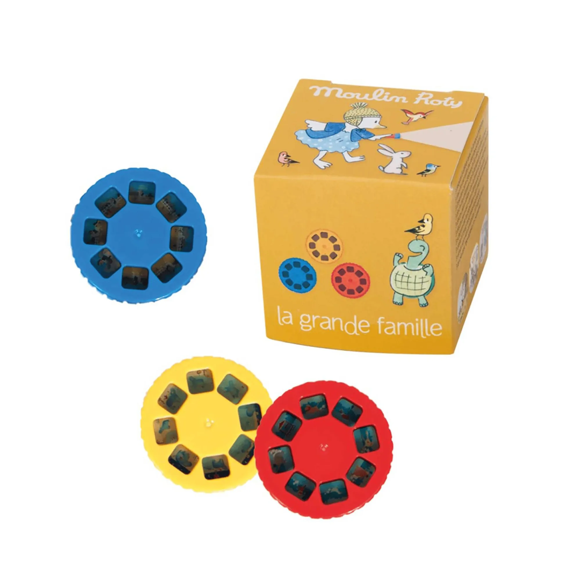 3 Disketten "Die große Familie" für Projektionsleuchte