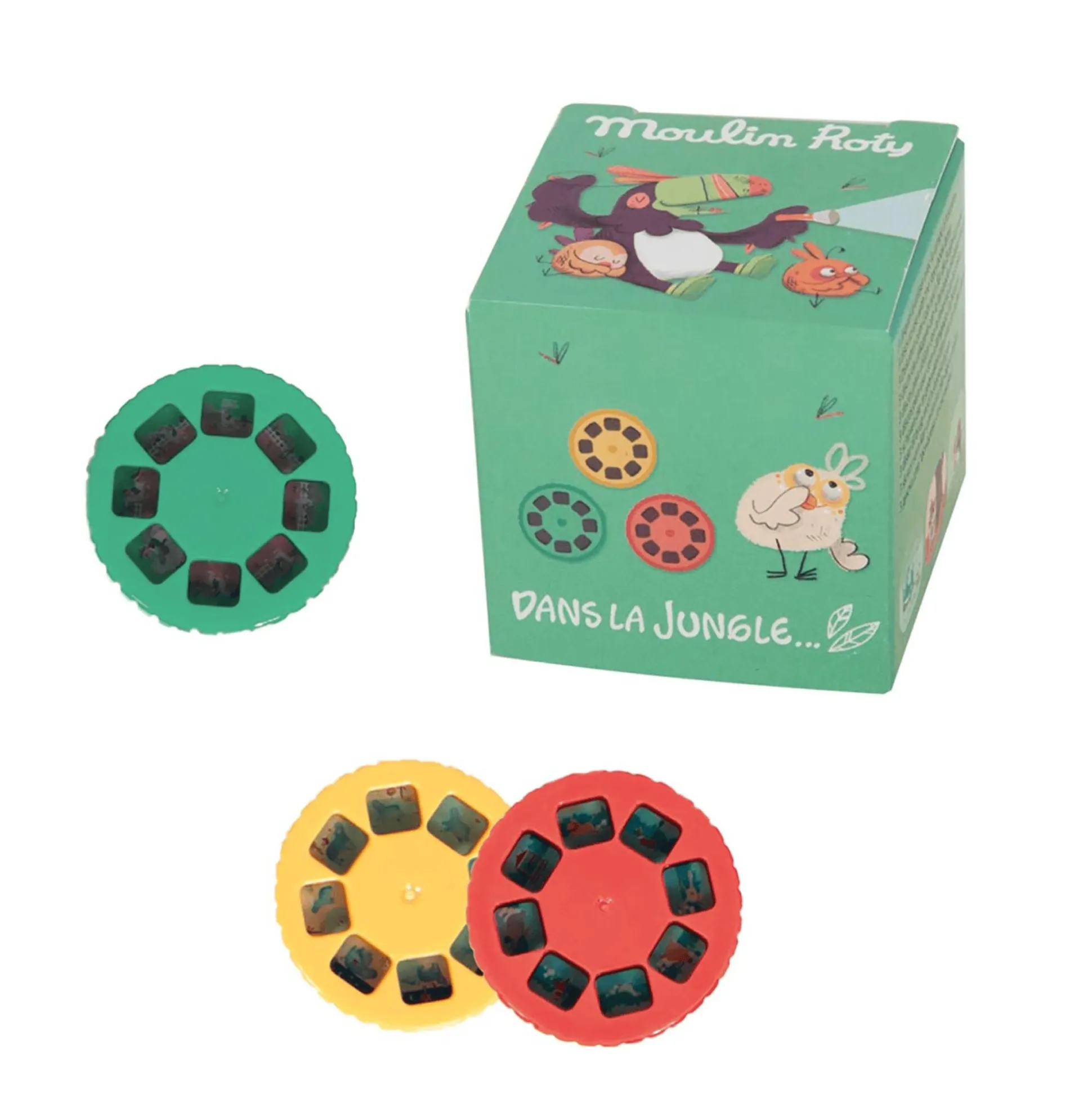 3 Disketten "Im Dschungel" für Projektionsleuchte