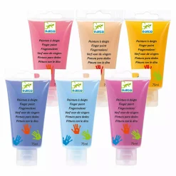 6 Tuben Fingerfarbe