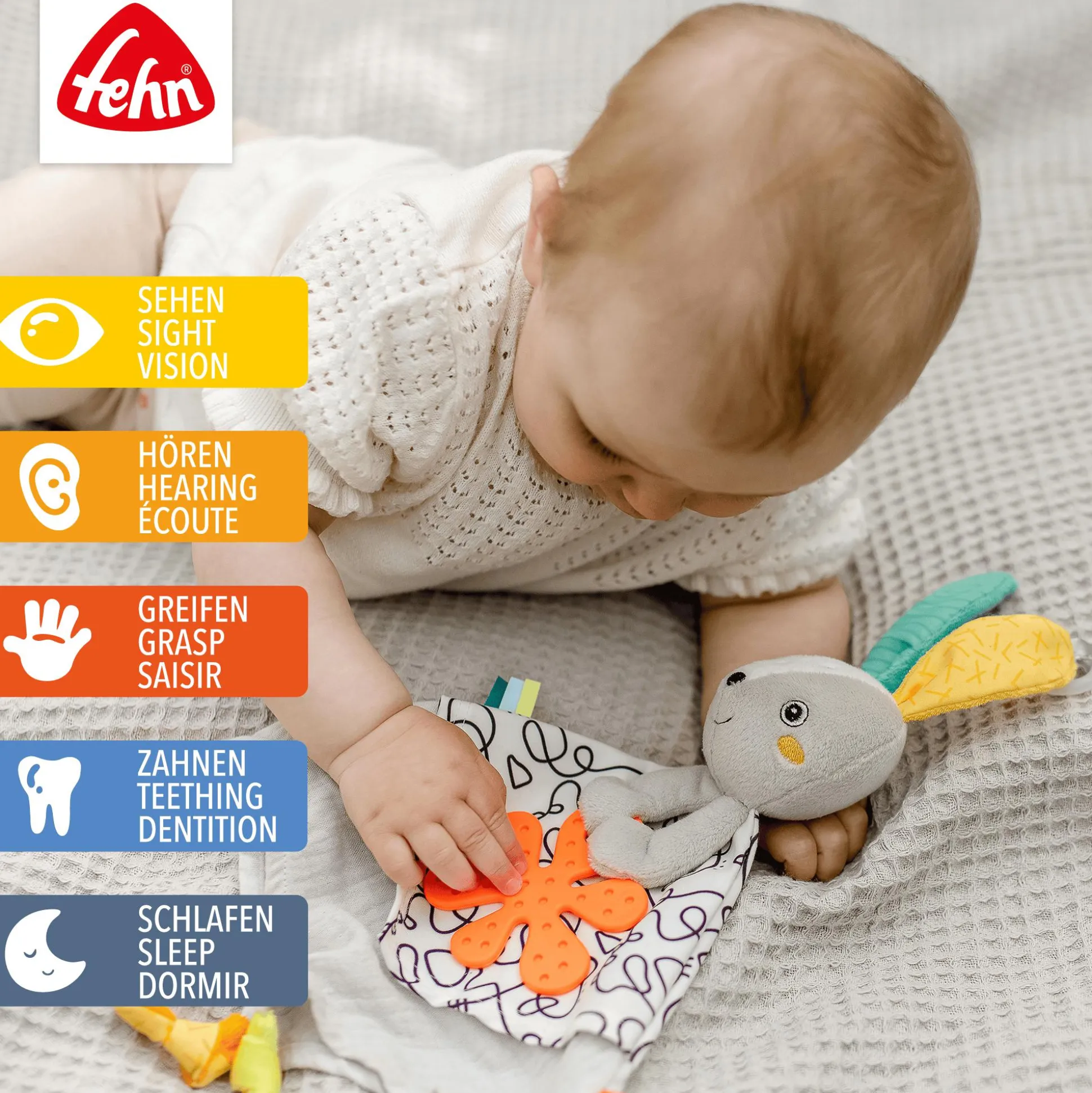 Activity-Schmusetuch Hase