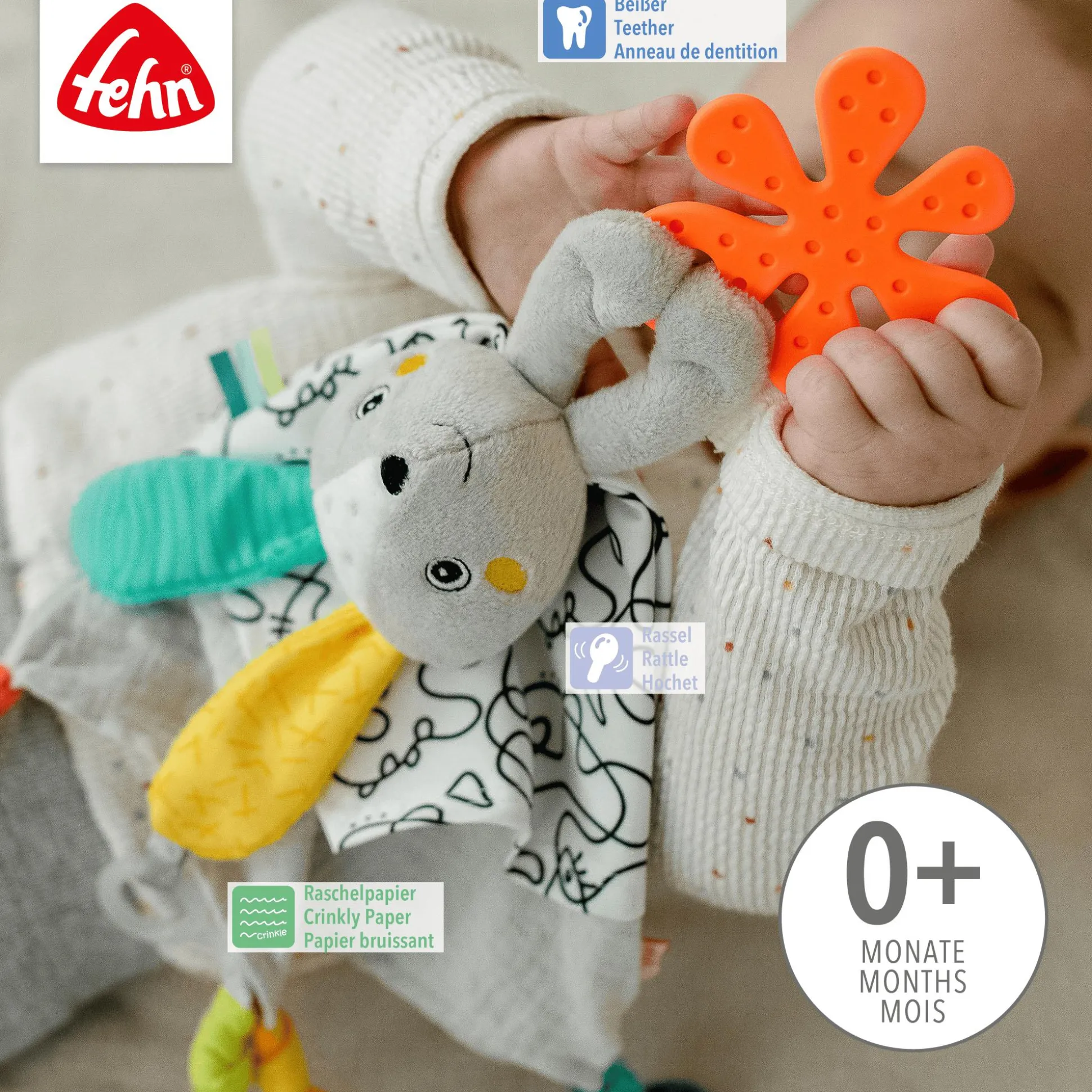 Activity-Schmusetuch Hase