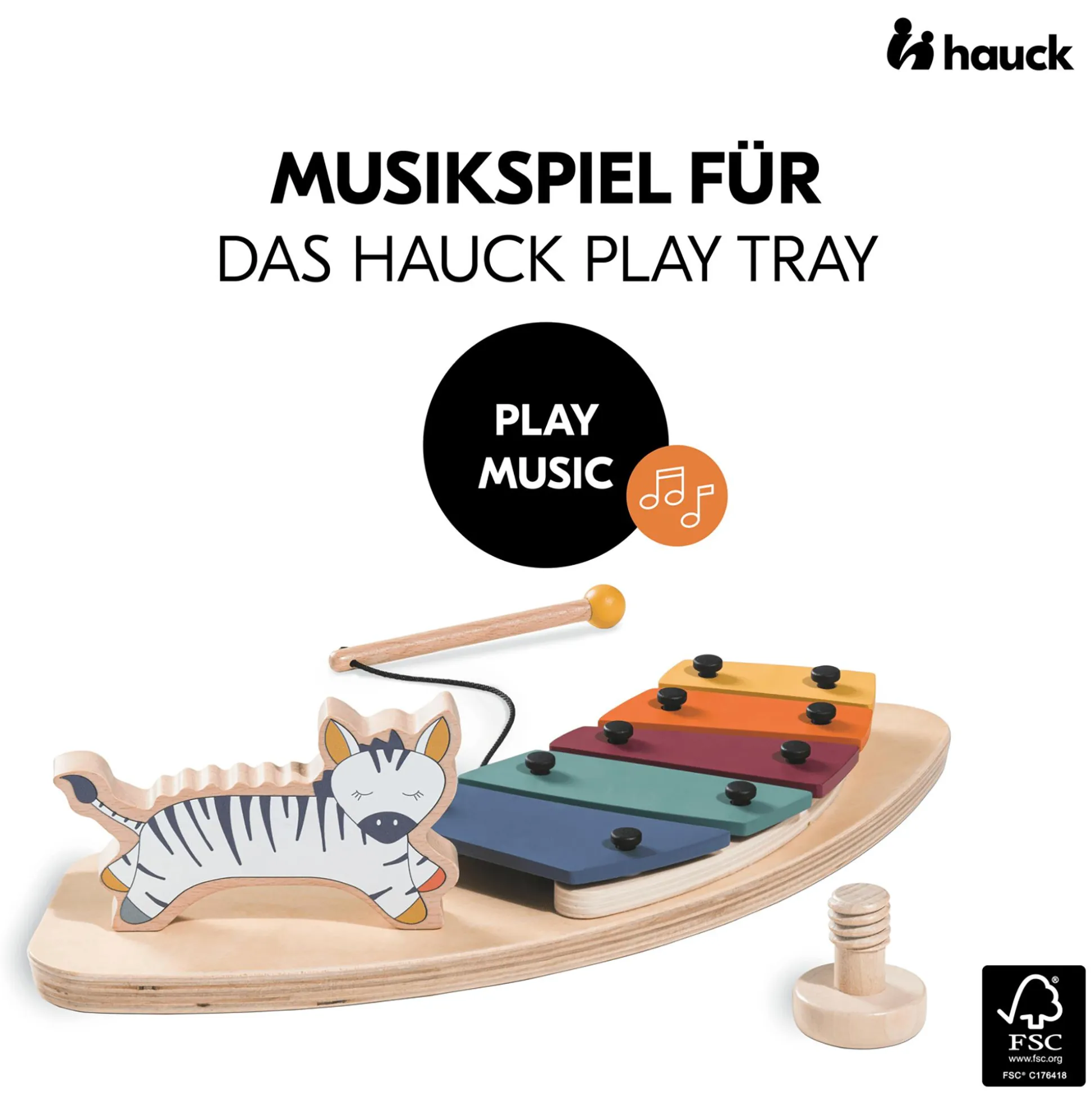 Alpha Play Music Zebra Holzaufsatz