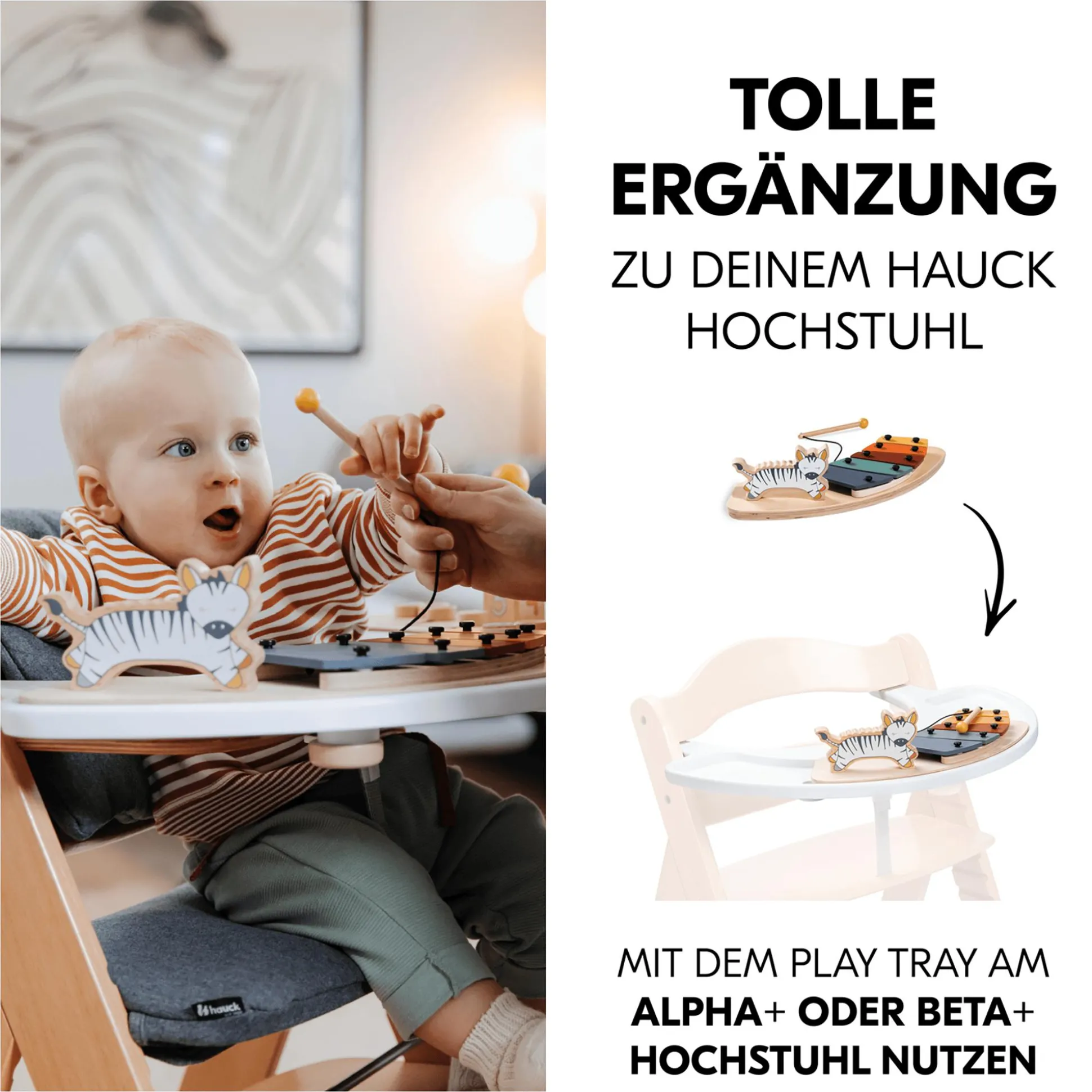 Alpha Play Music Zebra Holzaufsatz