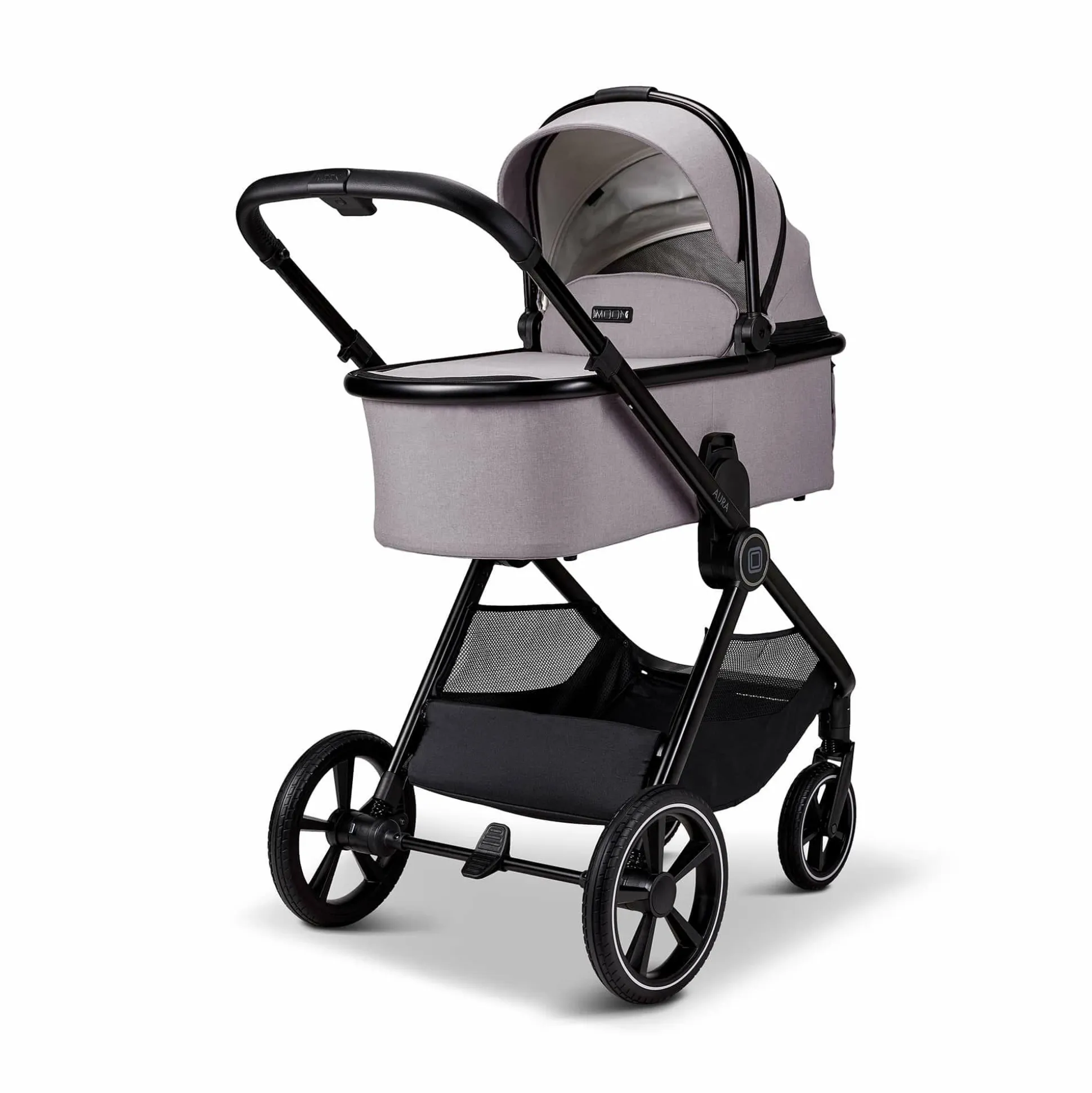 AURA 2 in 1 Kombi-Kinderwagen Stone mit Babyschale Cosmo 2.0