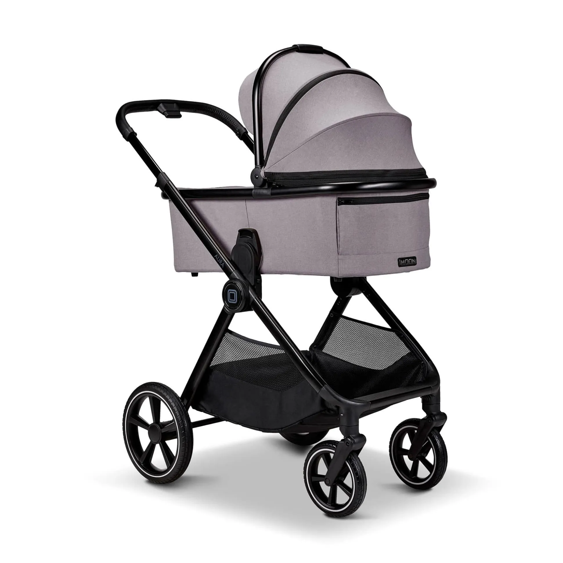 AURA 2 in 1 Kombi-Kinderwagen Stone mit Babyschale Cosmo 2.0