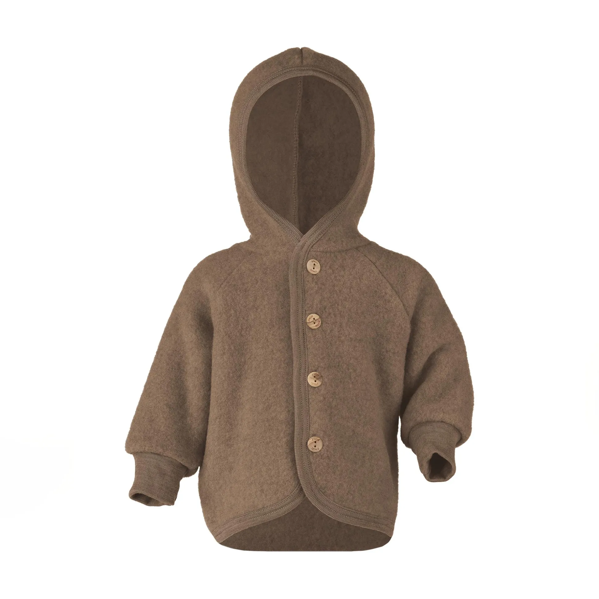 Baby Kapuzenjacke Walnuss Melange