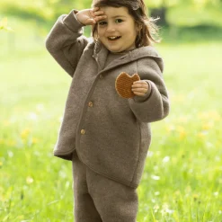 Baby Kapuzenjacke Walnuss Melange