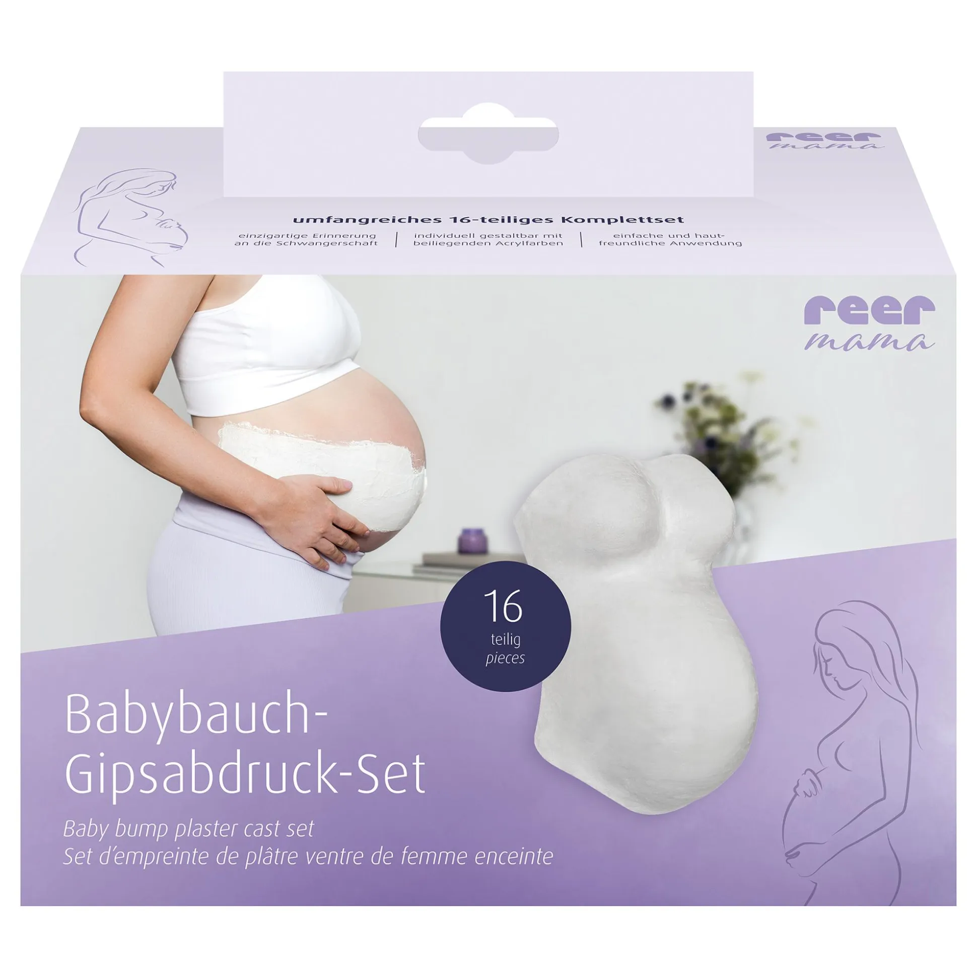 Babybauch-Gipsabdruck-Set