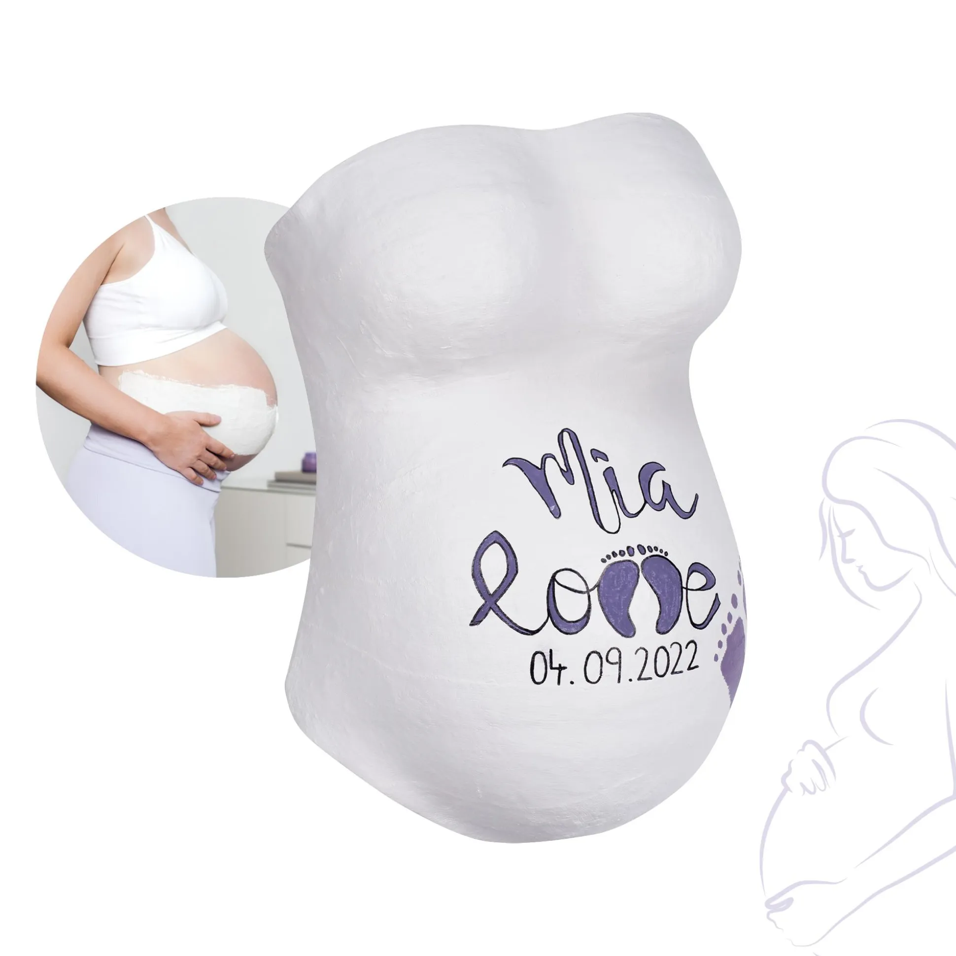 Babybauch-Gipsabdruck-Set