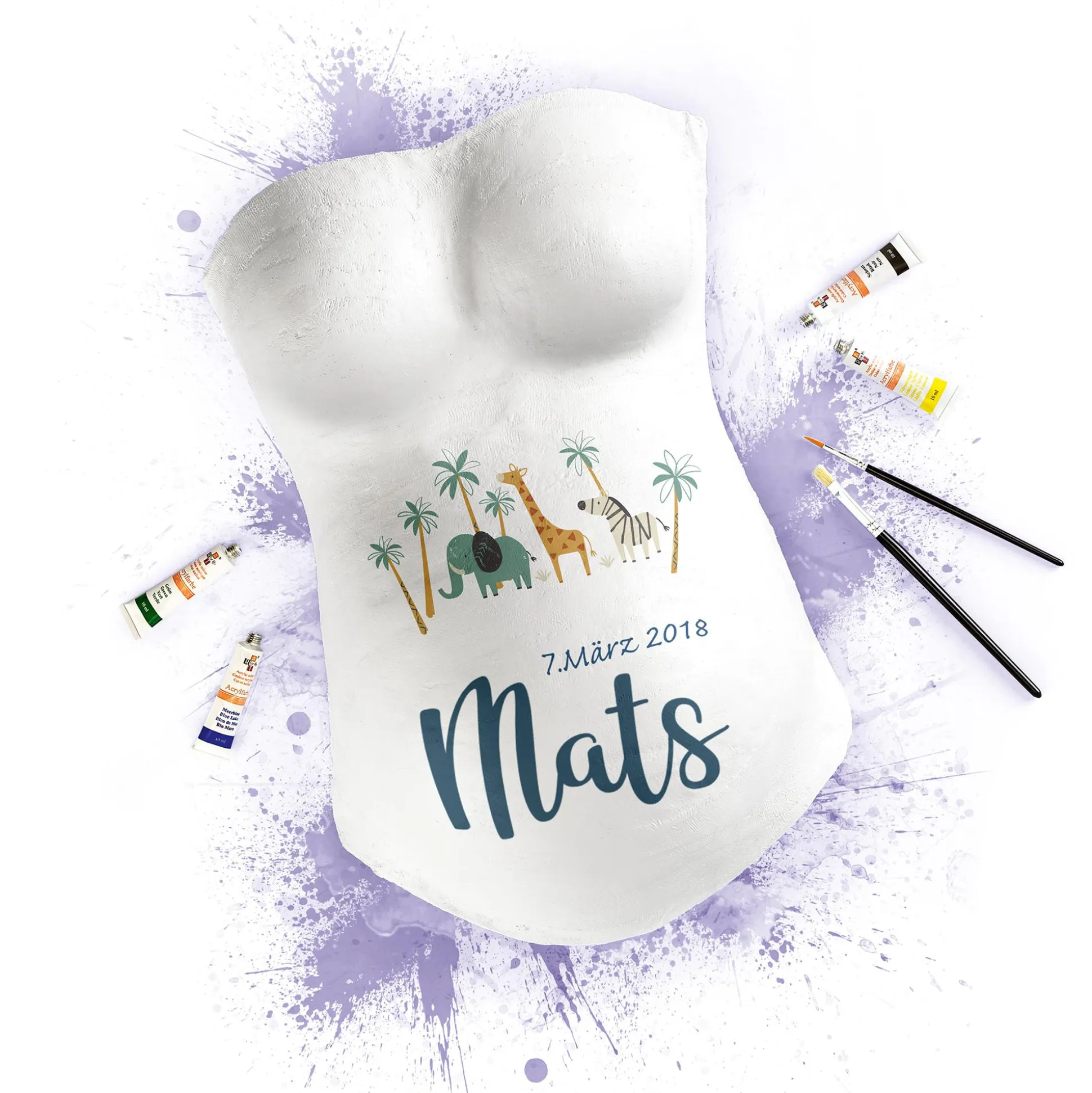 Babybauch-Gipsabdruck-Set