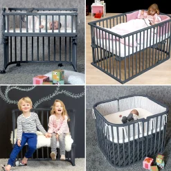 babybay Boxspring schiefergrau