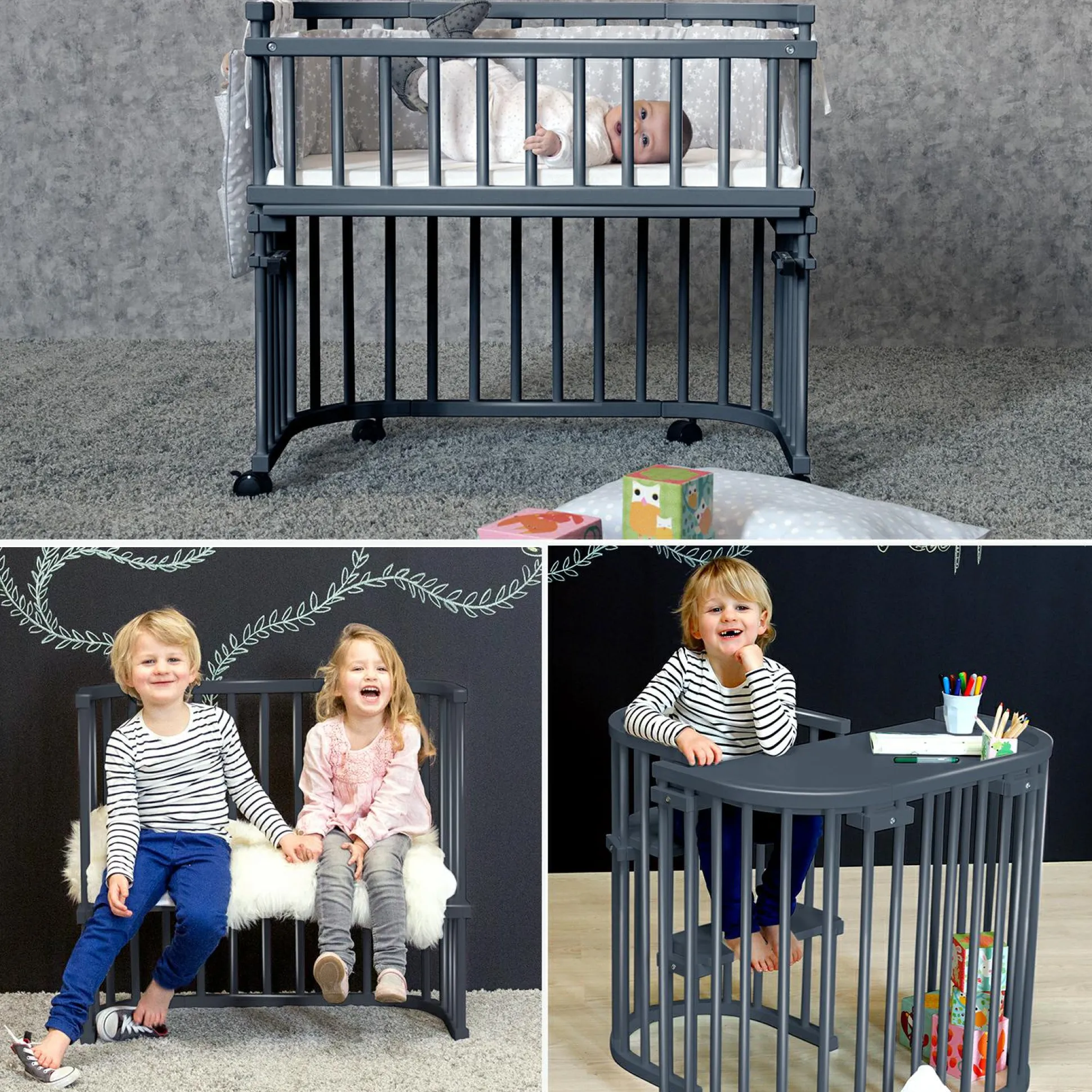 Babybay Maxi Comfort Plus Schiefergrau