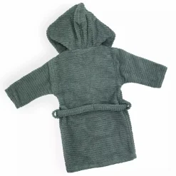 Bademantel Stripes up/down dunkelgrün Gr. 86