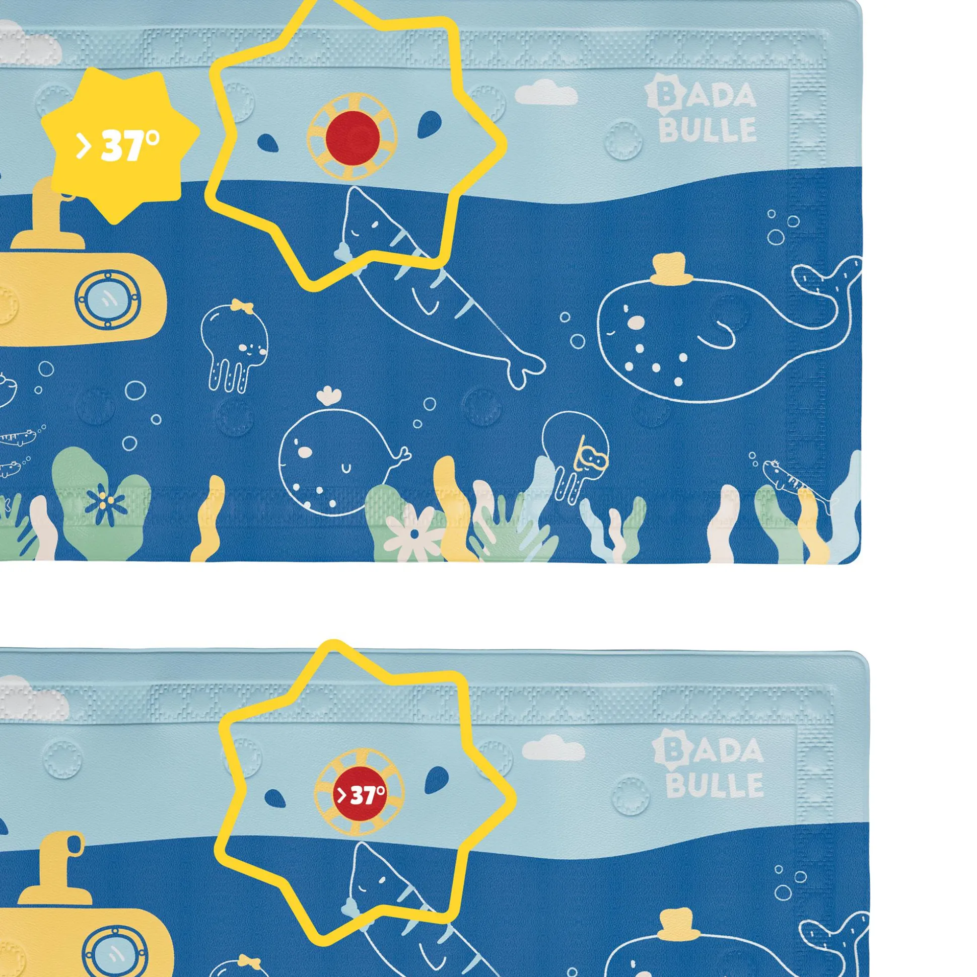 Badematte mit Thermometer