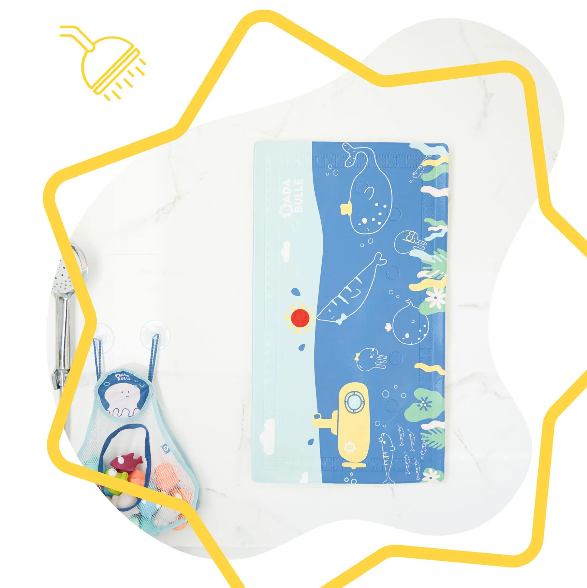 Badematte mit Thermometer