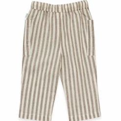 Baumwoll/Leinen-Hose Streifen