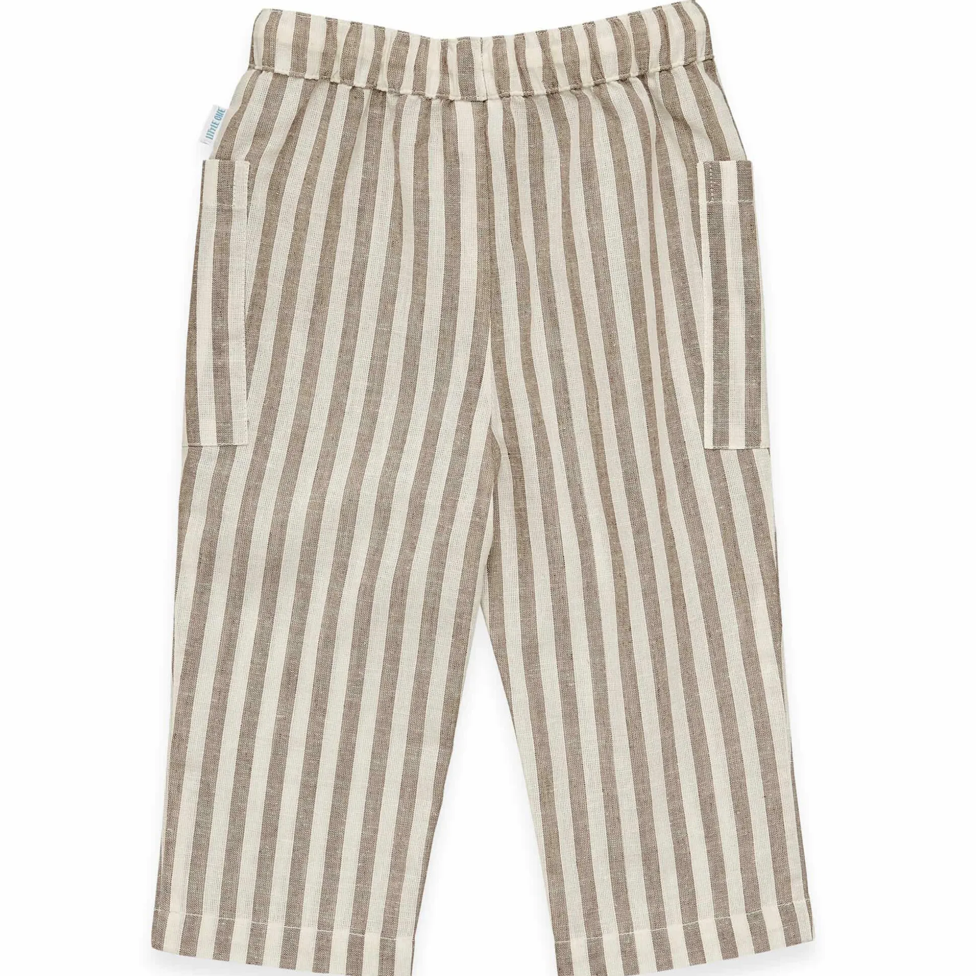 Baumwoll/Leinen-Hose Streifen