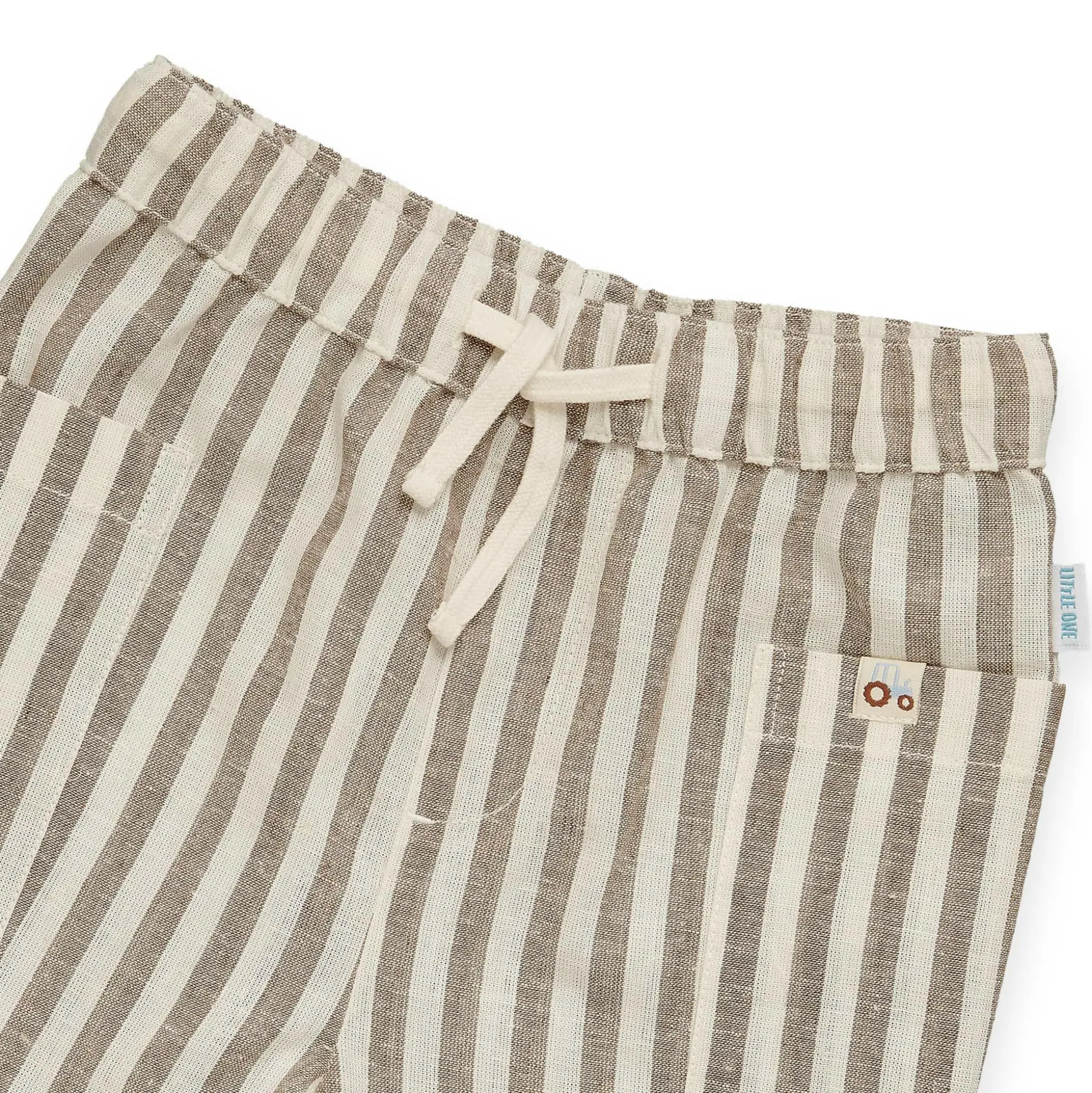 Baumwoll/Leinen-Hose Streifen