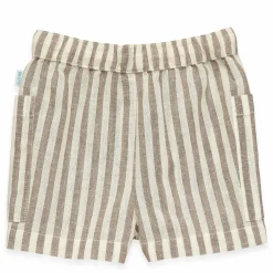 Baumwoll/Leinen-Shorts Streifen