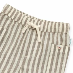 Baumwoll/Leinen-Shorts Streifen