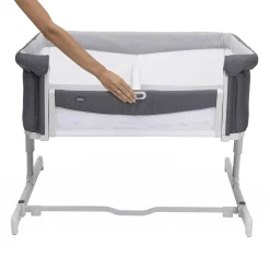 Beistellbett NEXT2ME Twins Magnet Grey