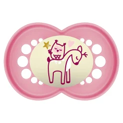 Beruhigungssauger Original Night Silikon 6-16 Monate 2 Stück Reh/Eule