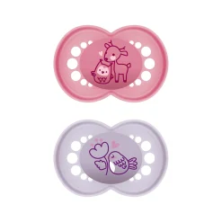 Beruhigungssauger Original matt Silikon ab 16 Monate Reh/Vogel
