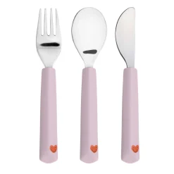 Besteckset Happy Rascals Smile Heart Lavender
