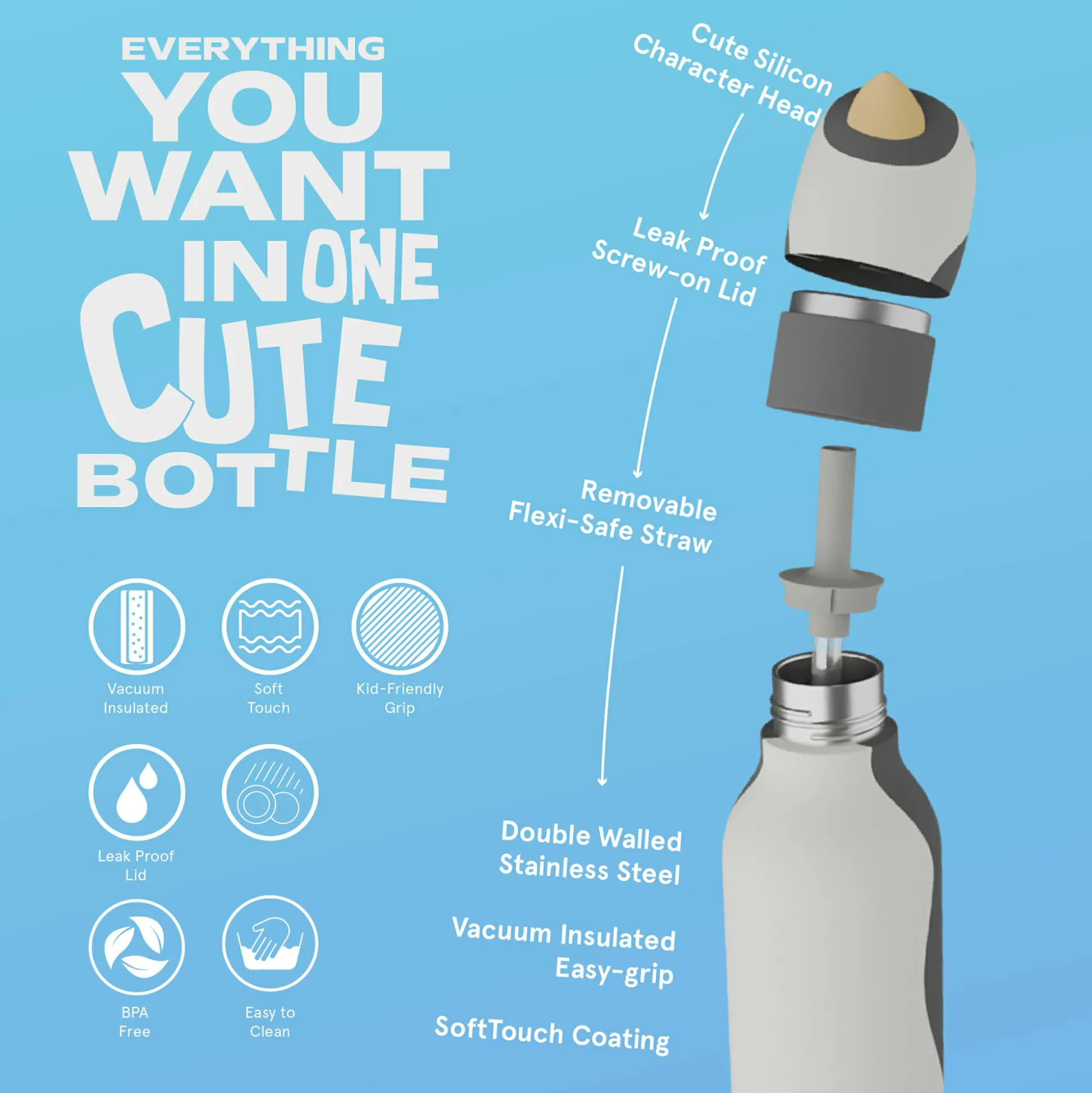 Bestie Trinkflasche Pinguin