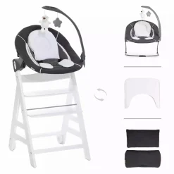 Beta Newborn Set - White Melange Charcoal