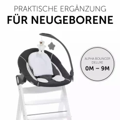 Beta Newborn Set - White Melange Charcoal