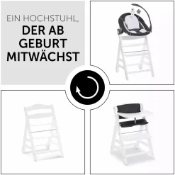 Beta Newborn Set - White Melange Charcoal