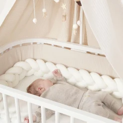 Bettschlange geflochten Ivory 180 cm