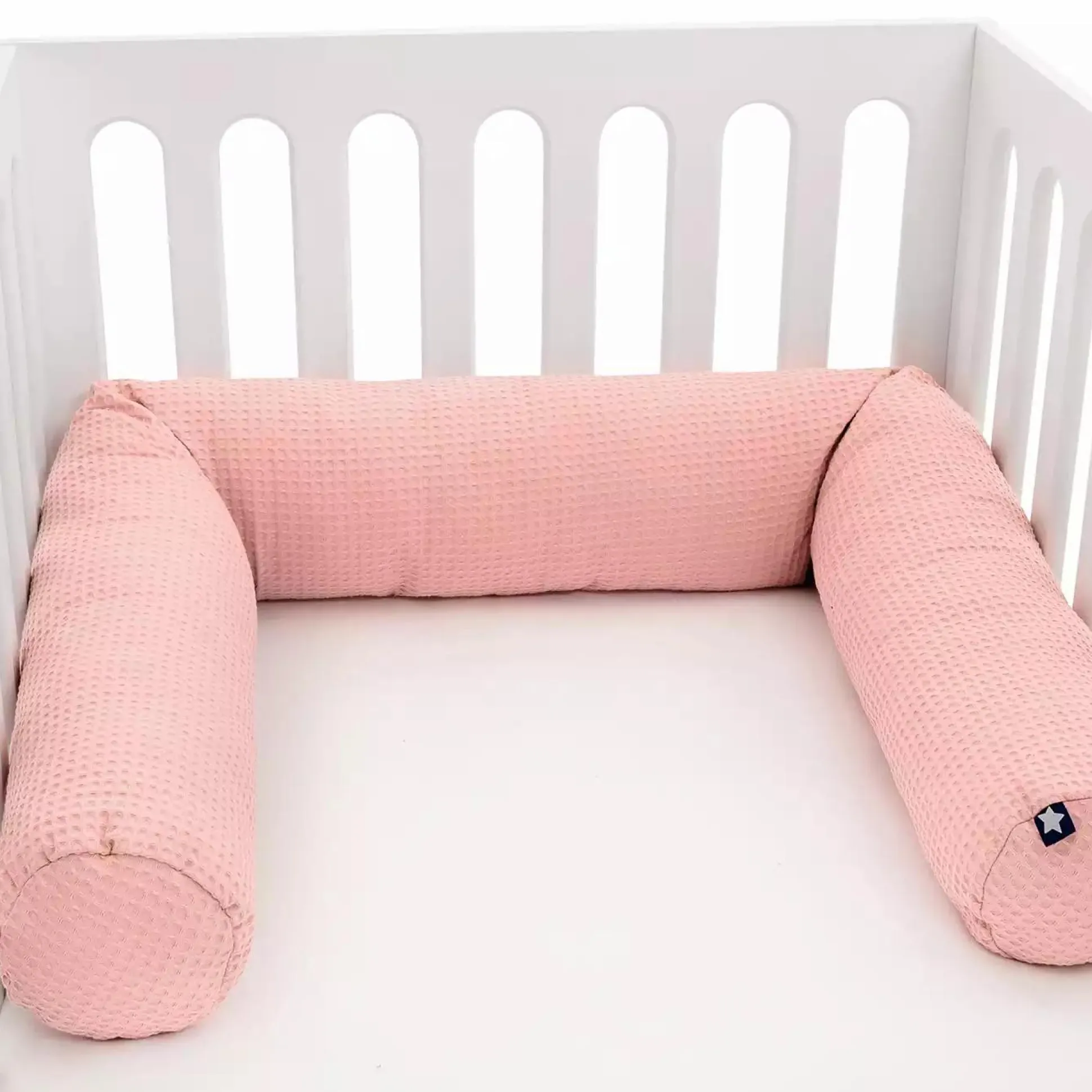 Bettschlange Waffelpiqué Blush