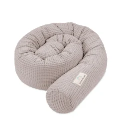 Bettschlange Waffelpiqué Nougat