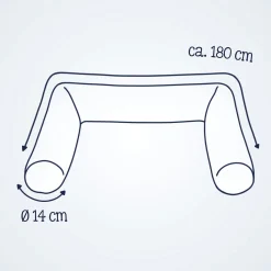 Bettschlange Waffelpiqué Nougat