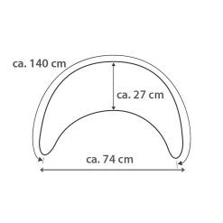Bezug für Plüschmond Dunkelblau