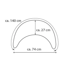 Bezug für Plüschmond Taupe