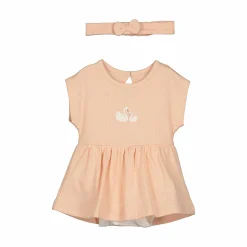 Body-Kleid mit Haarband Schwan