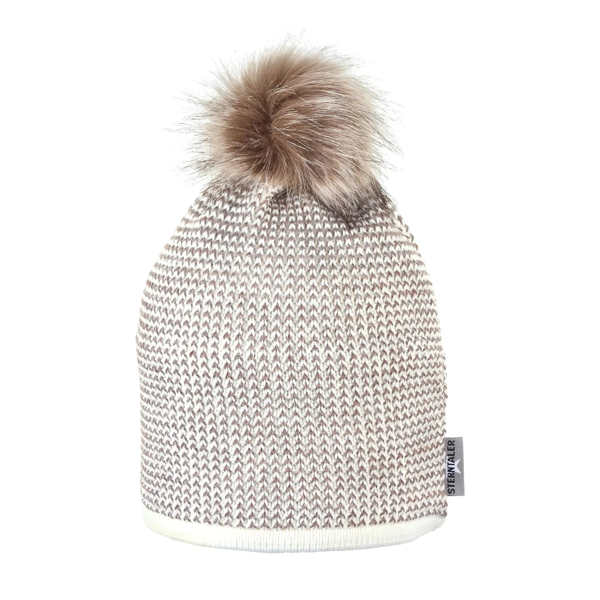 Bommelmütze mit Glitzereffekt