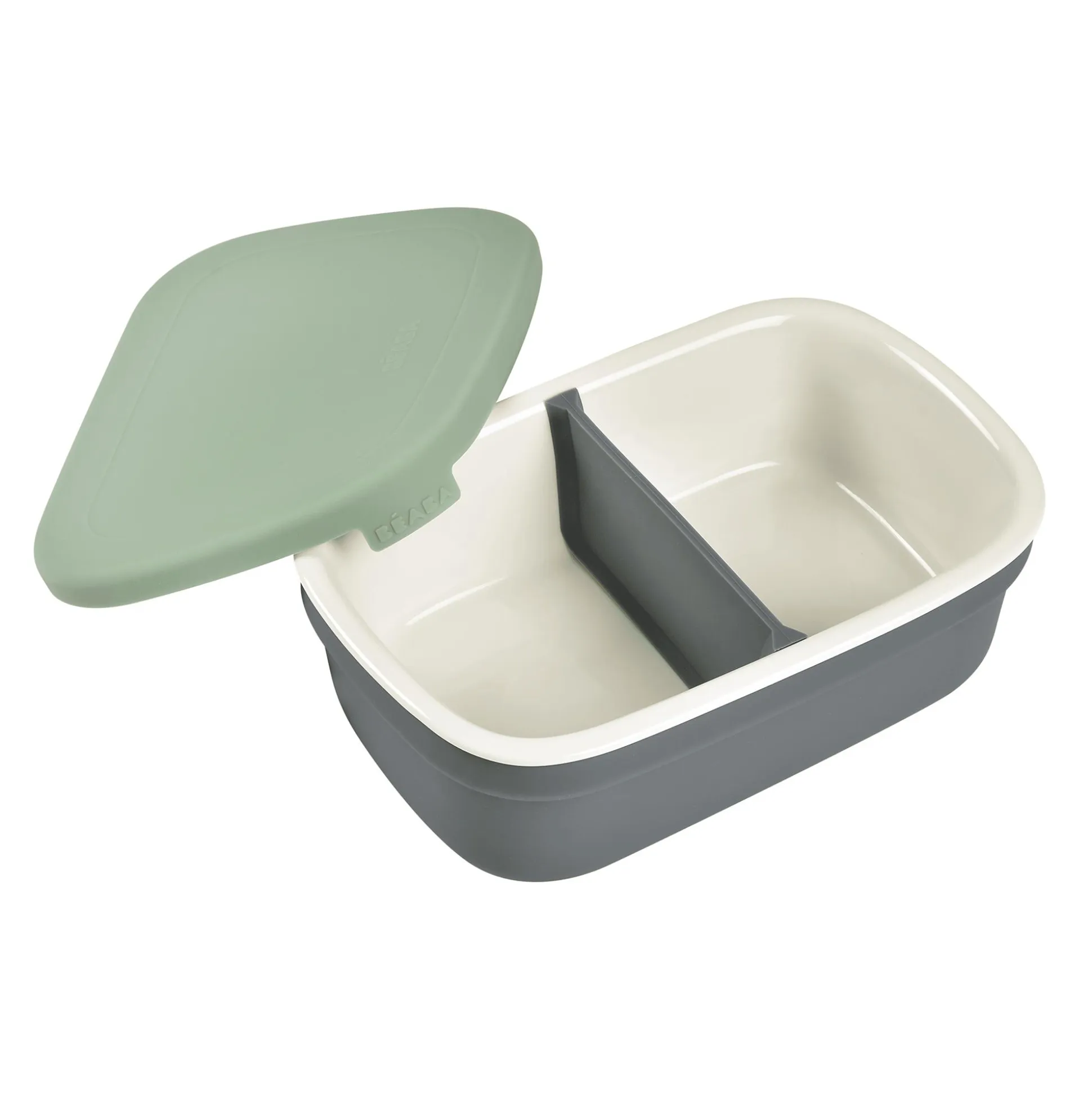 Brotdose aus Keramik Mineral/ Salbeigrün