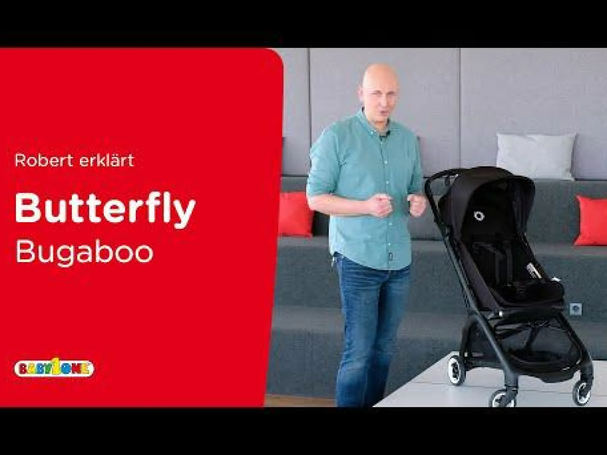 Butterfly Reise-Kinderwagen Midnight Black