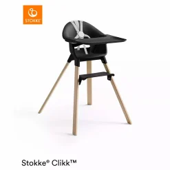 Clikk™ Hochstuhl Black Natural