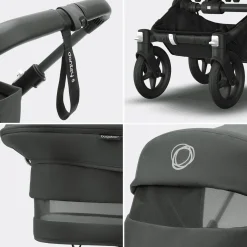 Donkey 5 Mono-Kinderwagen, erweiterbar, Forest Green