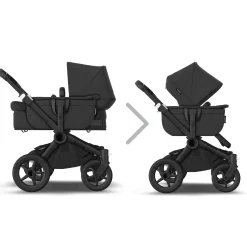 Donkey 5 Mono-Kinderwagen, erweiterbar, Midnight Black