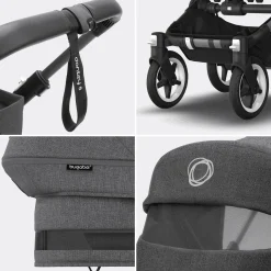 Donkey 5 Mono-Kinderwagen, erweiterbar, Grey Melange