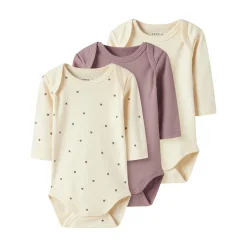 3er Pack Langarmbodys Herzchen