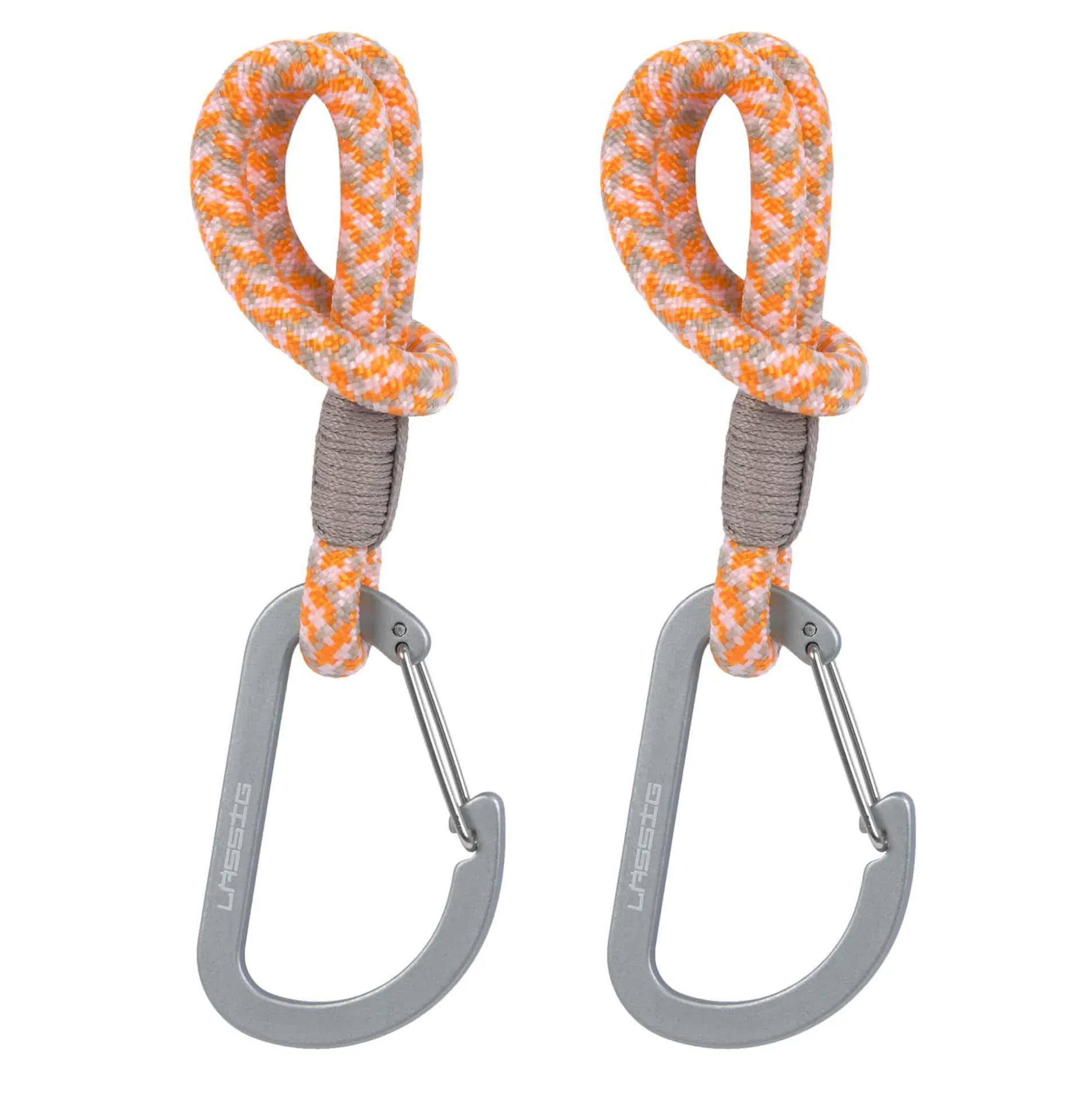 2er Set Kinderwagenhaken Beige Orange