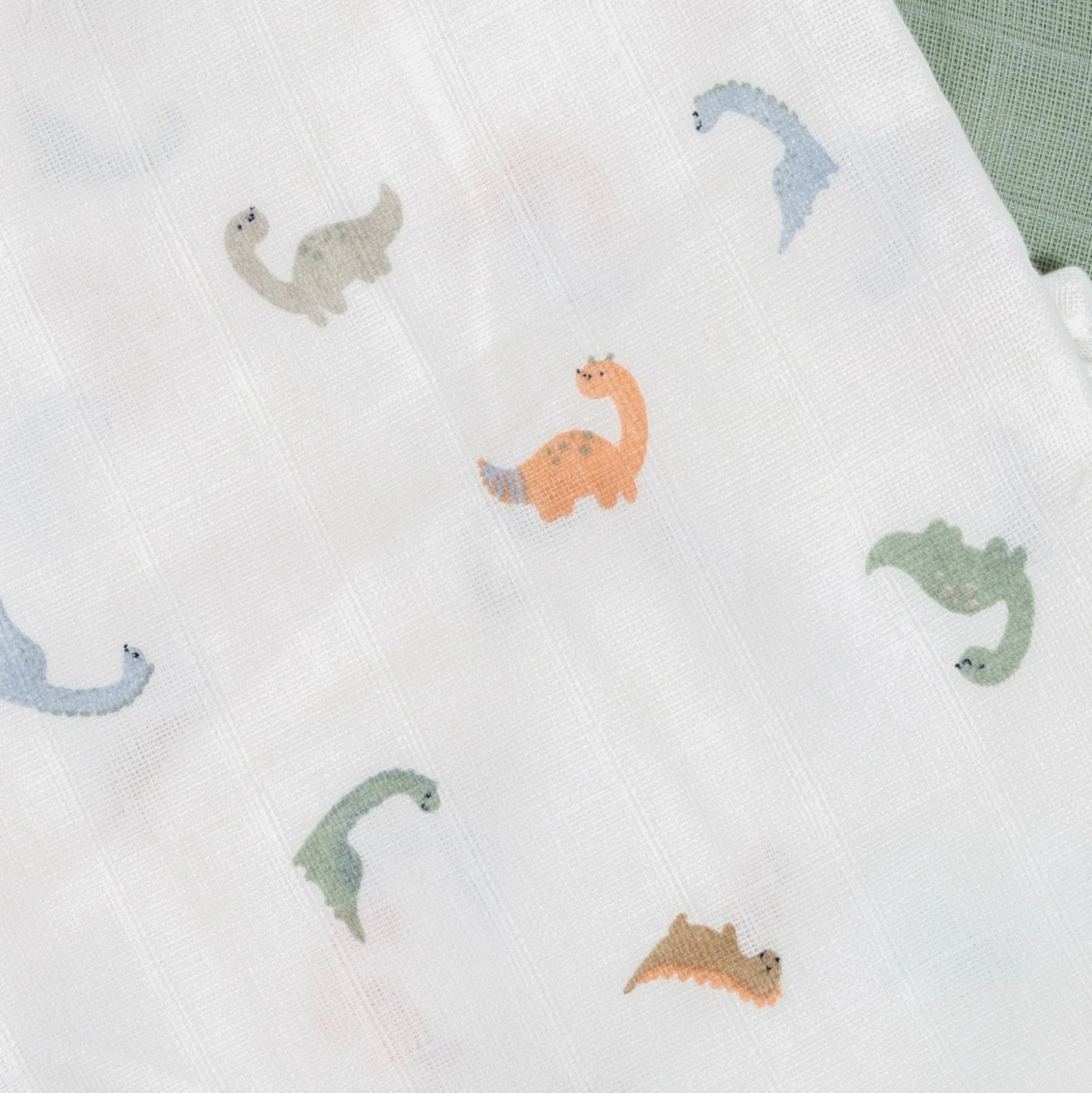 2er Set Pucktücher Dino 120 x 120 cm