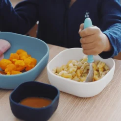 3er Set Silikon-Schüssel Dunkelblau/Cotton/Batikblau